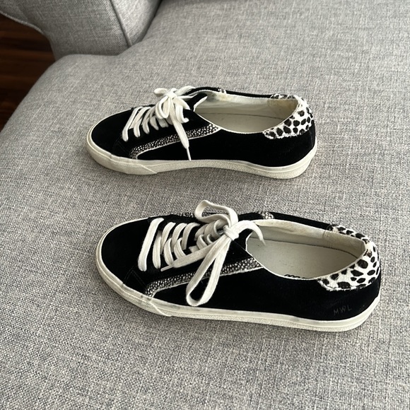 Madewell Genuine Suede Leather Aninal Print Sidewalk Sneakers - Picture 8 of 8